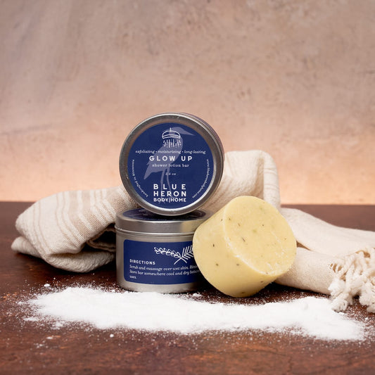 Glow Up Shower Lotion Bar - Blue Heron Soap Co