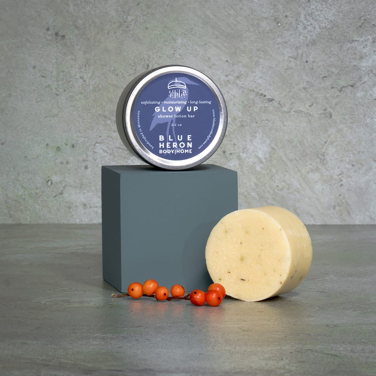 Glow Up Shower Lotion Bar - Blue Heron Soap Co