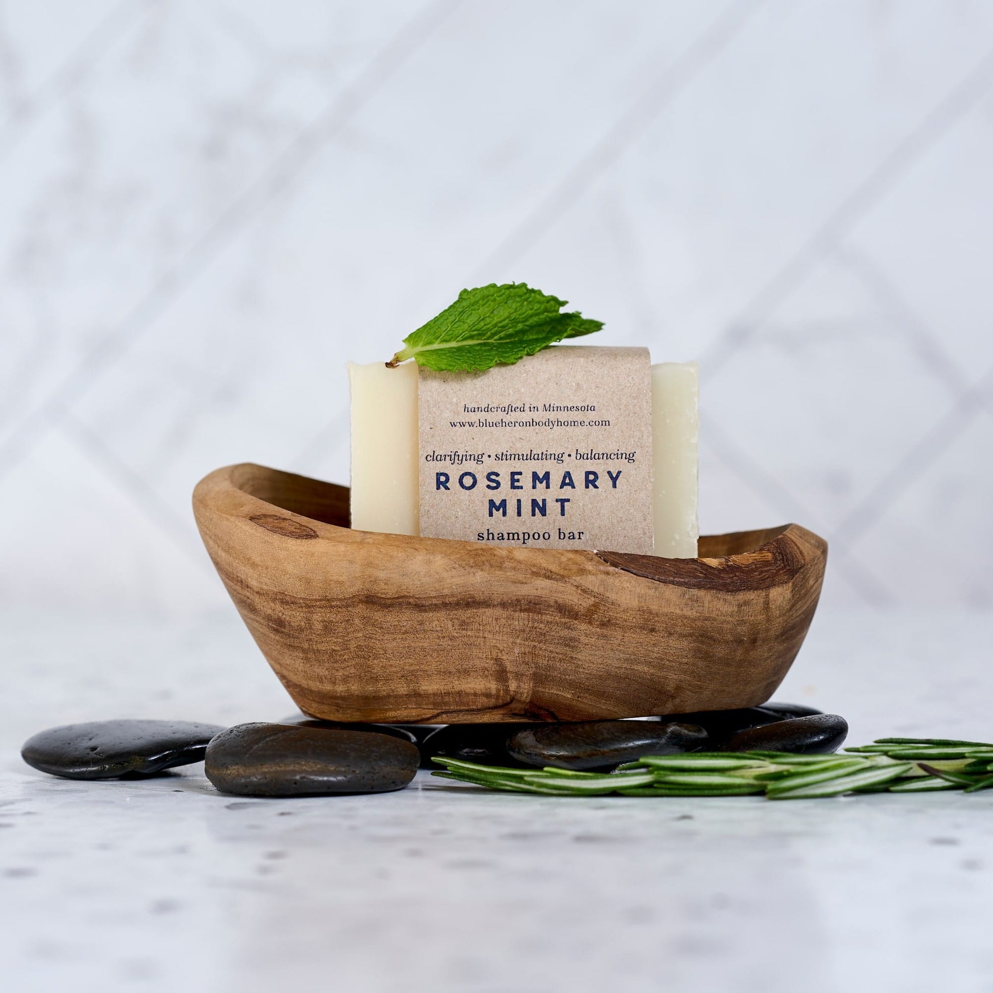 Rosemary Mint Shampoo Bar Soap - Blue Heron Soap Co